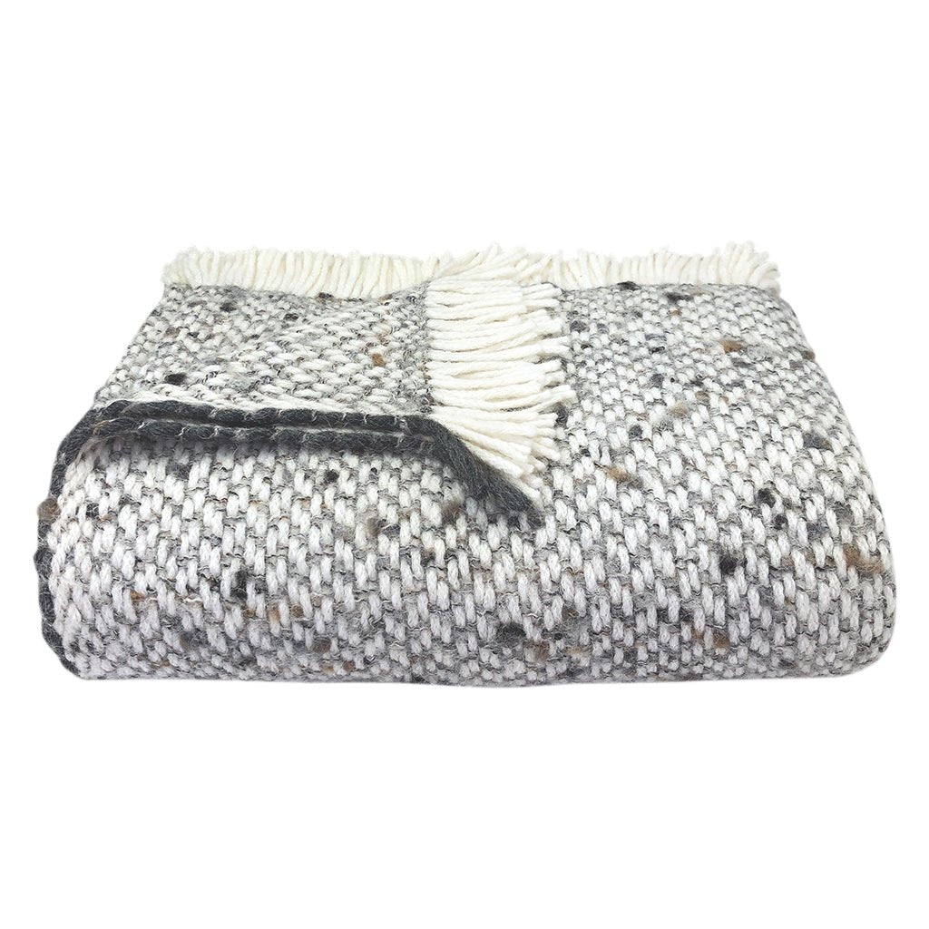 Chunky Gray Weave Alpaca Throw - Orvayla LLC