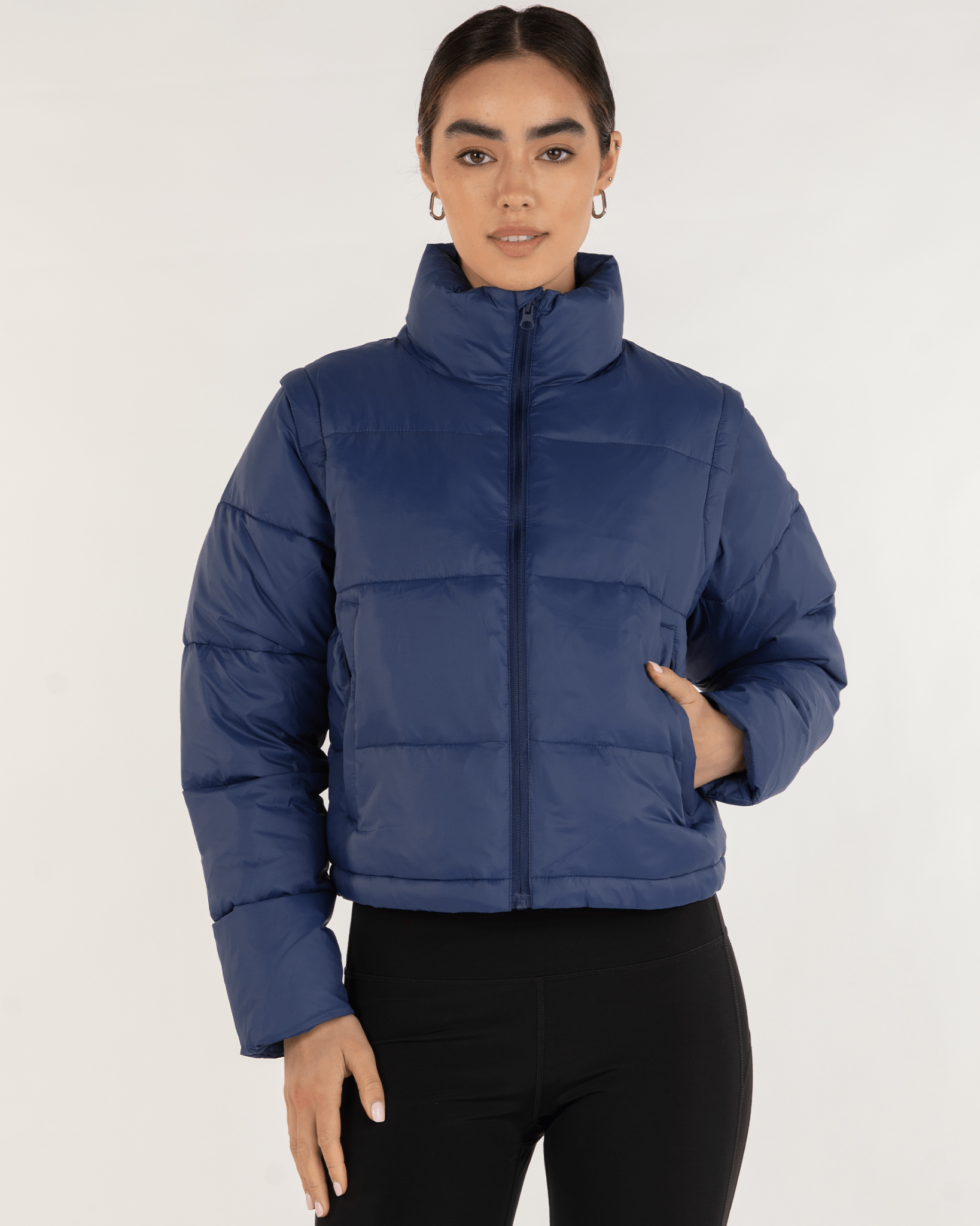 On The Go Puffer Convertible Jacket Vest - Orvayla LLC